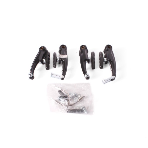 Набор ободных тормозов V-Brake, комплект: передний+задний, алюминий, черный