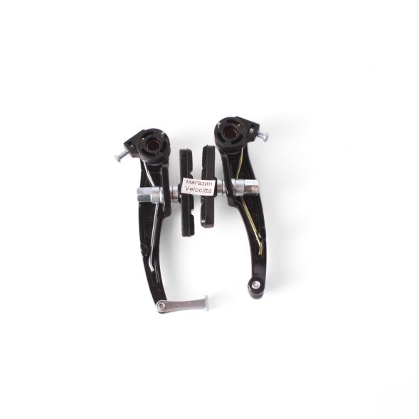 Набор ободных тормозов V-Brake, комплект: передний+задний, алюминий, черный