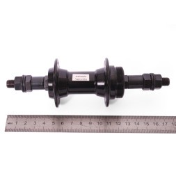 Втулка задняя Wang Zheng WZ-A201RB black, ось 3/8"х135x175 мм, под V-брейк, под трещотку, на гайках, 36 отверстий, алюминиевая, с промподшипником, торг. уп.