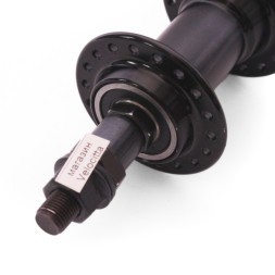 Втулка задняя Wang Zheng WZ-A201RB black, ось 3/8"х135x175 мм, под V-брейк, под трещотку, на гайках, 36 отверстий, алюминиевая, с промподшипником, торг. уп.