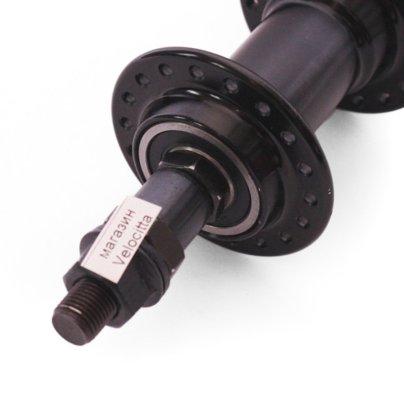 Втулка задняя Wang Zheng WZ-A201RB black, ось 3/8&amp;quot;х135x175 мм, под V-брейк, под трещотку, на гайках, 36 отверстий, алюминиевая, с промподшипником, торг. уп.