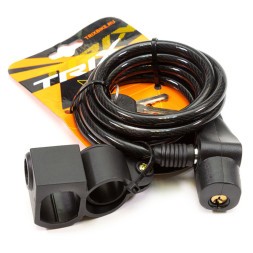 Велозамок Trix GK102.106, 8×1800 мм, трос стальной, с ключами, в оболочке пластиковой, блистер