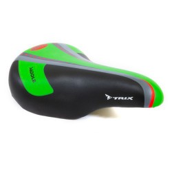 Велоседло Trix Super Dino, детское, 230х145 мм, черно-зеленое