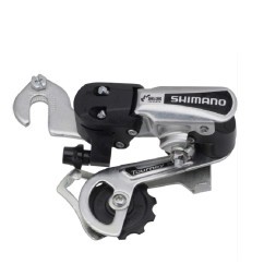 Задний переключатель Shimano Tourney TY21-B, SS, 6 передач, крепление на ось (обратное), серебристый, без уп.