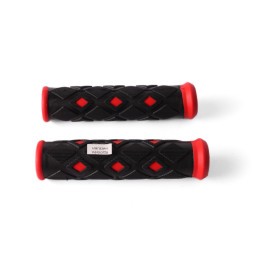 Грипсы велосипедные &amp;quot;Ромбик&amp;quot;, 120 мм, резиновые, красный