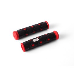 Грипсы велосипедные &amp;quot;Ромбик&amp;quot;, 120 мм, резиновые, красный