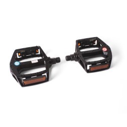 Велопедали New Vision HF-832, рамка алюминий, платформ., ось 9/16&amp;quot;, 95x88 мм, с шипами, черный