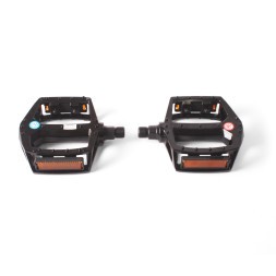 Велопедали New Vision HF-832, рамка алюминий, платформ., ось 9/16&amp;quot;, 95x88 мм, с шипами, черный