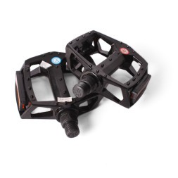 Велопедали New Vision HF-832, рамка алюминий, платформ., ось 9/16&amp;quot;, 95x88 мм, с шипами, черный