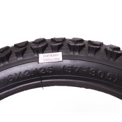 Покрышка велосипедная Wanda 16"х2.125 (57-305), P1001, черный