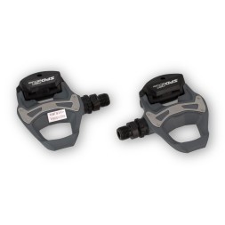 Педали велосипедные Shimano PD-R550 SPD-SL, без отражателей, с шипами, серый