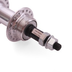 Веловтулка задняя Wang Zheng WZ-A201R silver, ось 3/8"х135x175 мм, ALU, под V-brake, под трещотку, на гайках, 36 отверстий, хром