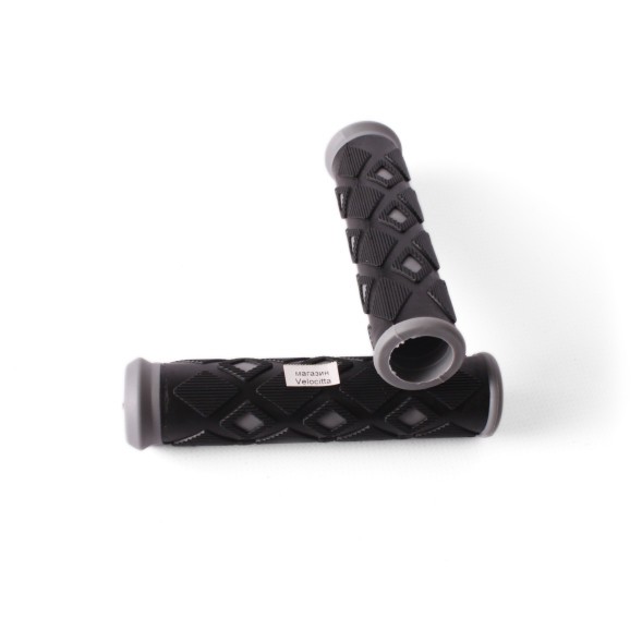 Грипсы велосипедные &amp;quot;Ромбик&amp;quot;, 120 мм, резина, серый