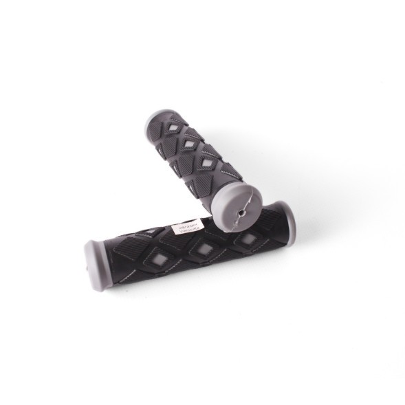 Грипсы велосипедные &amp;quot;Ромбик&amp;quot;, 120 мм, резина, серый