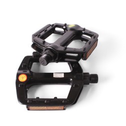 Педали Feimin FP-922, алюминиевые, платформенные, ось 9/16", 95x85 мм, черный
