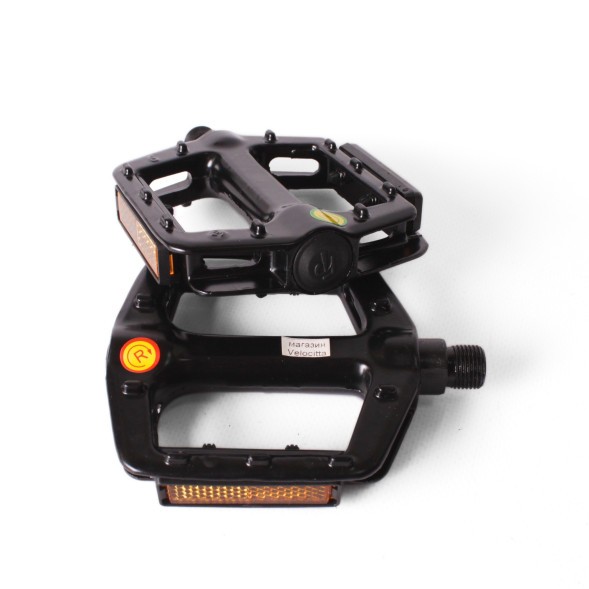 Педали Feimin FP-922, алюминиевые, платформенные, ось 9/16&amp;quot;, 95x85 мм, черный