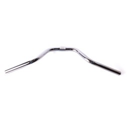 Руль велосипедный 20"-24", дорожный, в сборе, руль 600 мм, посадка Ø25.4 мм, вынос Ø 22,2х200 мм, грипсы, серебристый