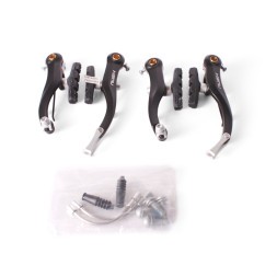 Набор тормоза V-Brake Rush (Radius) 115 мм, передний+задний, с алюминиевой регулировкой, черный