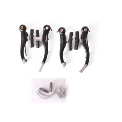 Набор тормоза V-Brake Rush (Radius) 115 мм, передний+задний, с алюминиевой регулировкой, черный