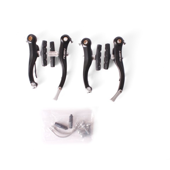 Набор тормоза V-Brake Rush (Radius) 115 мм, передний+задний, с алюминиевой регулировкой, черный