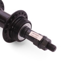 Втулка задняя Wang Zheng WZ-A201R black, ось 3/8"х135x175 мм, алюмин., под V-brake, под трещотку, на гайках, 36 отверстий, box