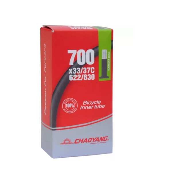 Камера велосипедная Chaoyang 700x 33/37С, AV-40 мм бутиловая, 122502