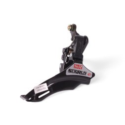 Передний индексный переключатель SunRun QD-35, нижняя тяга, хомут 28.6 мм, 42T, черный