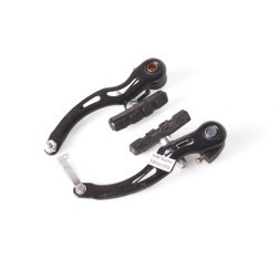 Набор V-тормоза, метал. (передн.+задн.) + метал. ручки + тросса, цвет черный