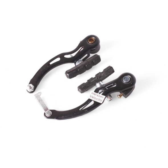 Набор V-тормоза, метал. (передн.+задн.) + метал. ручки + тросса, цвет черный
