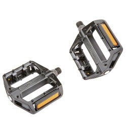 Педали велосипедные Wellgo B-087, 109x101 мм, ось 9/16&amp;quot;, алюминиевые, с шипами, ось Cr-Mo, черный, блистер