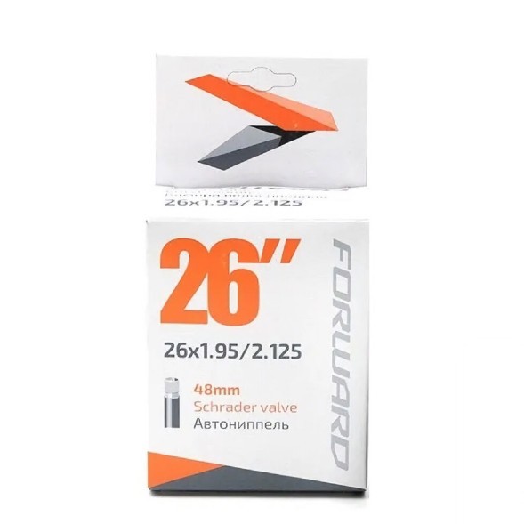 Велокамера Forward 26x1.95/2.125, TU263 бутиловая, AV 48 мм, (Wanda), черный