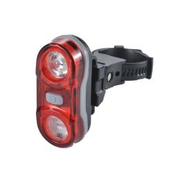 Фонарь велосипедный Jing Yi JY-596, задний, 2 Super LED (2*0.5 watt), 4 режима работы, поворот 360°, Red, блистер