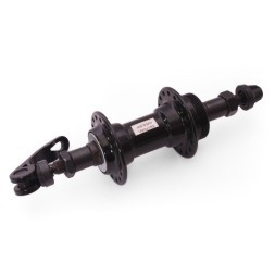 Велосипедная втулка Wang Zheng WZ-A201RQ black-32, задняя, ось 3/8"х135x145 мм, ALU, под V-брейк, под трещотку, с эксцентриком, 32 отверстия, б/уп.