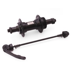 Велосипедная втулка Wang Zheng WZ-A201RQ black-32, задняя, ось 3/8"х135x145 мм, ALU, под V-брейк, под трещотку, с эксцентриком, 32 отверстия, б/уп.