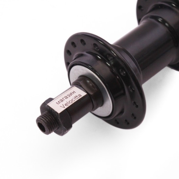 Велосипедная втулка Wang Zheng WZ-A201RQ black-32, задняя, ось 3/8&amp;quot;х135x145 мм, ALU, под V-брейк, под трещотку, с эксцентриком, 32 отверстия, б/уп.