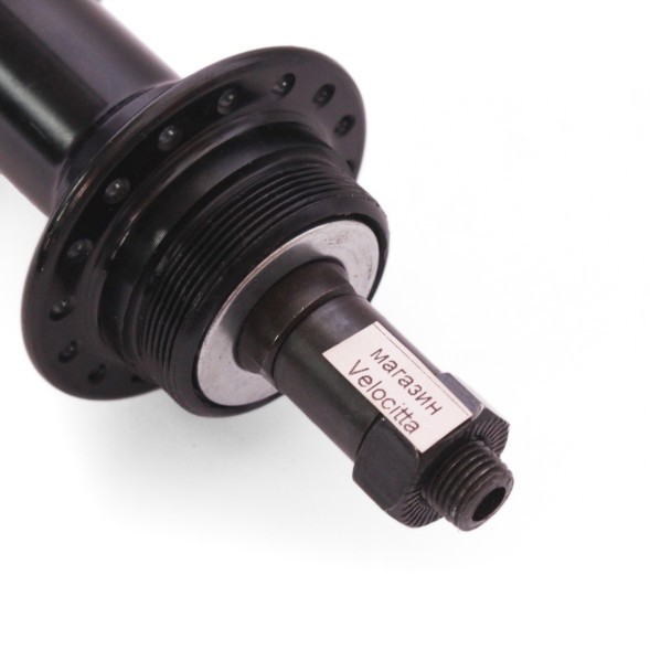 Велосипедная втулка Wang Zheng WZ-A201RQ black-32, задняя, ось 3/8&amp;quot;х135x145 мм, ALU, под V-брейк, под трещотку, с эксцентриком, 32 отверстия, б/уп.