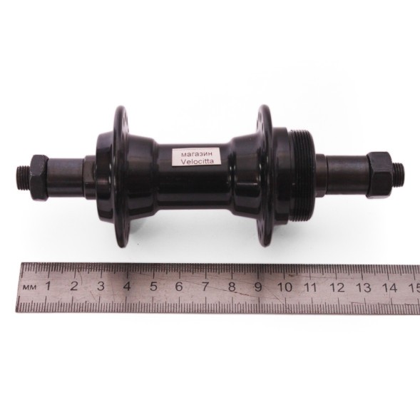 Велосипедная втулка Wang Zheng WZ-A201RQ black-32, задняя, ось 3/8&amp;quot;х135x145 мм, ALU, под V-брейк, под трещотку, с эксцентриком, 32 отверстия, б/уп.