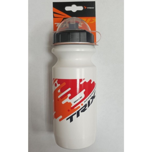 Бутылочка велосипедная CSB-512MA-White 600 мл, защитная крышка, 70°С/-10°С, LDPE, б/уп.