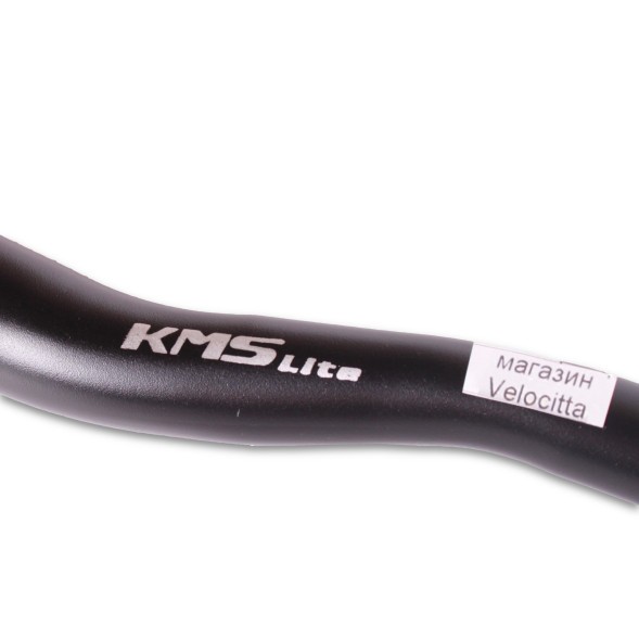 Руль велосипедный KMS Lite, MTB, 650 мм, Ø 22,2 мм, посадка Ø 31,8 мм, изогнутый, подъем 20 мм, металлический, черный