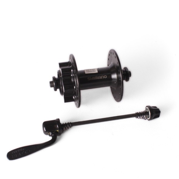 Втулка велосипедная Shimano Tourney TX506, EHBTX506AAL, передняя, алюминий, 108 мм, 36 отверстий, 6-болтов, чёрный