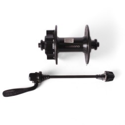 Втулка велосипедная Shimano Tourney TX506, EHBTX506AAL, передняя, алюминий, 108 мм, 36 отверстий, 6-болтов, чёрный