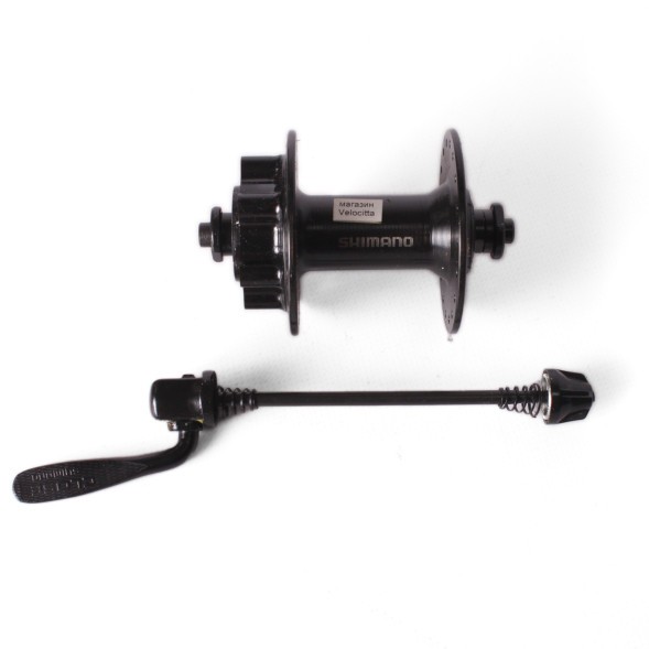 Втулка велосипедная Shimano Tourney TX506, EHBTX506AAL, передняя, алюминий, 108 мм, 36 отверстий, 6-болтов, чёрный