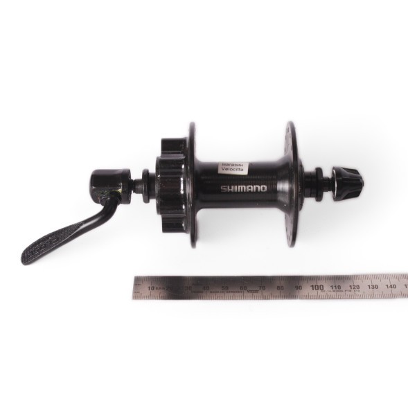 Втулка велосипедная Shimano Tourney TX506, EHBTX506AAL, передняя, алюминий, 108 мм, 36 отверстий, 6-болтов, чёрный