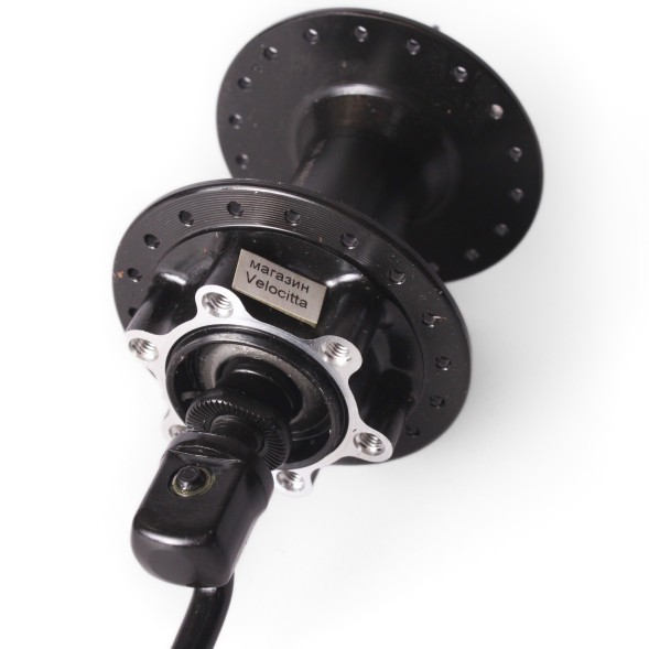 Втулка велосипедная Shimano Tourney TX506, EHBTX506AAL, передняя, алюминий, 108 мм, 36 отверстий, 6-болтов, чёрный