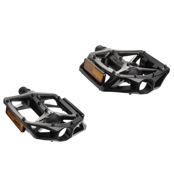 Педали Wellgo B249DU, 112x102 мм, ось 9/16&amp;quot;, алюминиевые, платформенные, с шипами, черный