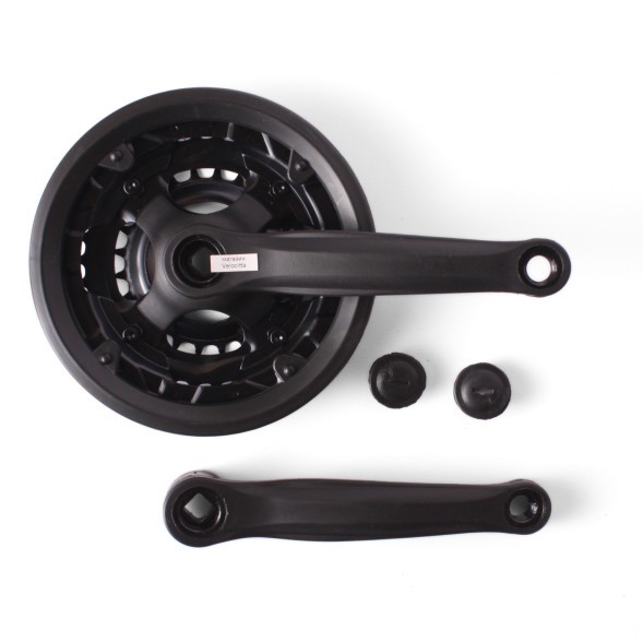 Система шатунов велосипедная PC02-S2442SG-2, 26&amp;quot; D-EDх3, 24/34/42T, 170 мм, под квадрат, с защитой, сталь, черный