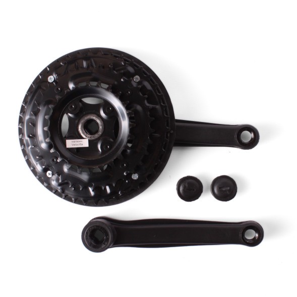 Система шатунов велосипедная PC02-S2442SG-2, 26&amp;quot; D-EDх3, 24/34/42T, 170 мм, под квадрат, с защитой, сталь, черный