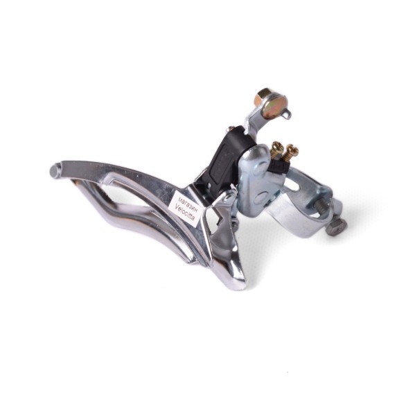 Переключатель велосипедный передний SunRun QD-35, верхняя тяга, хомут 28.6 мм, 48T, серебристый