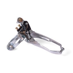 Переключатель велосипедный передний SunRun QD-35, верхняя тяга, хомут 28.6 мм, 48T, серебристый
