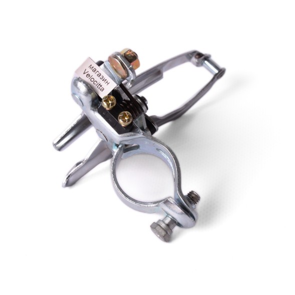 Переключатель велосипедный передний SunRun QD-35, верхняя тяга, хомут 28.6 мм, 48T, серебристый